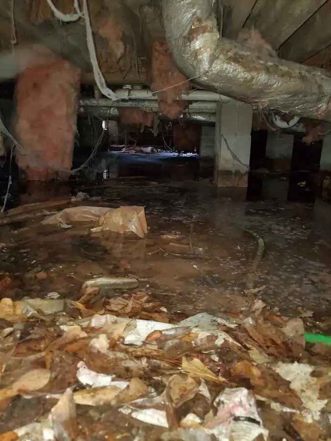 Crawl space flood assessment for Commercial Water Damage Restoration in Jarrell